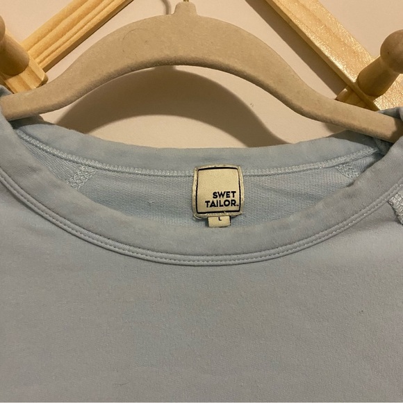 Swet Tailor Ice Blue Long Sleeve Workout Top size Large - Picture 5 of 9